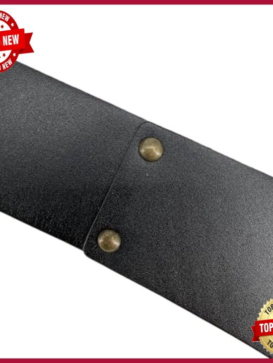 High Waist Fold Disc Linked Boho Antique Brass Circle Metal Studded Cowhide main image 5